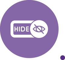 Hide Long Shadow Circle Icon vector