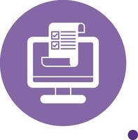 Brief Long Shadow Circle Icon vector