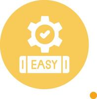 Easy Long Shadow Circle Icon vector