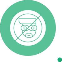 Anti Theft Long Shadow Circle Icon vector