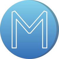 Capital M Icon vector