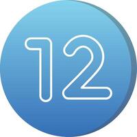 Thirteen Long Shadow Circle Icon vector