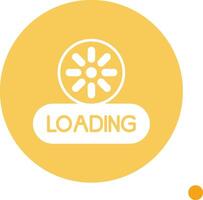 Loading Long Shadow Circle Icon vector
