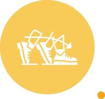 Chug Long Shadow Circle Icon vector