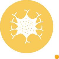 Microglia Long Shadow Circle Icon vector