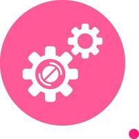 Disruption Long Shadow Circle Icon vector