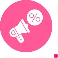 Promotion Long Shadow Circle Icon vector