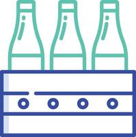 Milk Crate outline color illustration vector