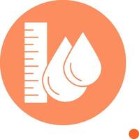 Water Level Long Shadow Circle Icon vector