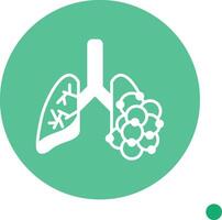 Bronchiectasis Long Shadow Circle Icon vector