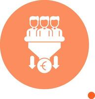 Sales PipeLong Shadow Circle Long Shadow Circle Icon vector