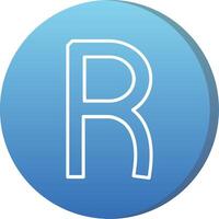 Capital R Icon vector