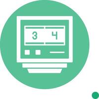 Lap Counters Long Shadow Circle Icon vector