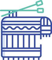 Woven outline color illustration vector