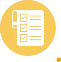 Checklist Long Shadow Circle Icon vector