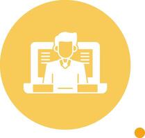 OnLong Shadow Circle Class Long Shadow Circle Icon vector