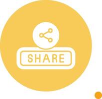 Share Long Shadow Circle Icon vector