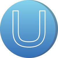 Capital U Icon vector