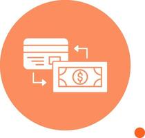 Payment Method Long Shadow Circle Icon vector