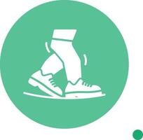 Balanced Long Shadow Circle Icon vector