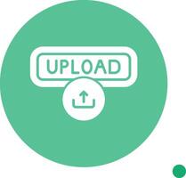 Upload Long Shadow Circle Icon vector