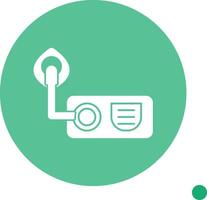 Oxygen Long Shadow Circle Icon vector
