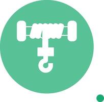 Hoist Long Shadow Circle Icon vector