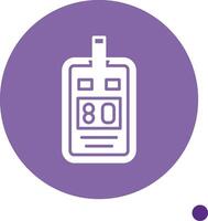 Glucose Meter Long Shadow Circle Icon vector