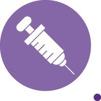 Injection Long Shadow Circle Icon vector