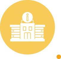 Information Center Long Shadow Circle Icon vector