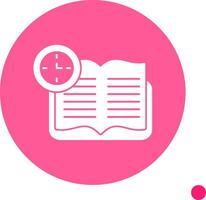 Continuous Learning Long Shadow Circle Icon vector