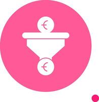 Sales PipeLong Shadow Circle Long Shadow Circle Icon vector