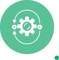 Agile Long Shadow Circle Icon vector