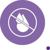 No Potable Long Shadow Circle Icon vector