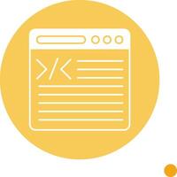 Coding Long Shadow Circle Icon vector