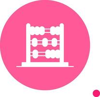 Abacus Long Shadow Circle Icon vector