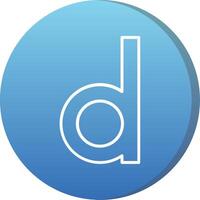 Small d Icon vector