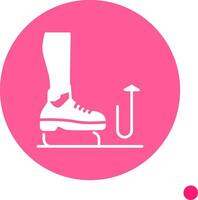 Stomp Long Shadow Circle Icon vector