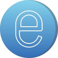 Small e Icon vector