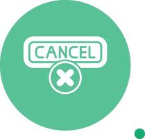 Cancel Long Shadow Circle Icon vector