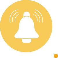 Alarm Long Shadow Circle Icon vector