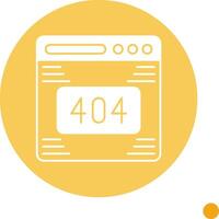 404 Error Long Shadow Circle Icon vector