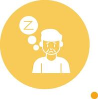 Insomnia Long Shadow Circle Icon vector