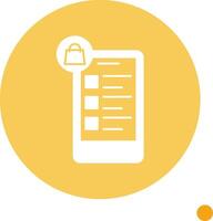 OnLong Shadow Circle Shopping Wishlist Long Shadow Circle Icon vector