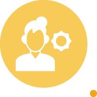 Support Long Shadow Circle Icon vector
