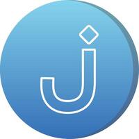 Small j Icon vector