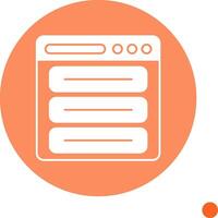 Web Menu Long Shadow Circle Icon vector