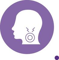 Breath Long Shadow Circle Icon vector
