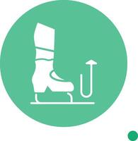 Stomp Long Shadow Circle Icon vector