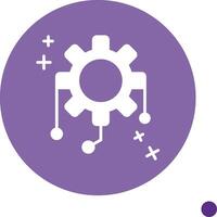 Integration Long Shadow Circle Icon vector